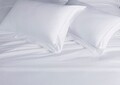 Lenjerie de pat pentru doua persoane, King Size, Boutique Percale, 4 piese, policoton, TC 200, 130 gr/mp, alb