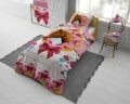 Lenjerie de pat pentru o persoana, Cute Horse Pink, Dreamhouse, 2 piese, 100% bumbac