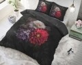 Lenjerie de pat pentru doua persoane Elegant Flower Black, Sleeptime, Cotton Blended